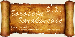 Doroteja Karakušević vizit kartica